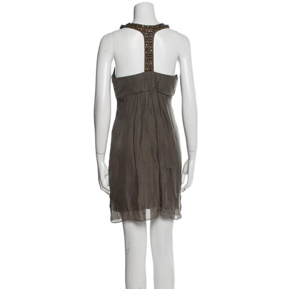 Milly of New York Scoop Neck Sleeveless Embellished Beaded Boho‎ Mini Dress XXS - Picture 2 of 10